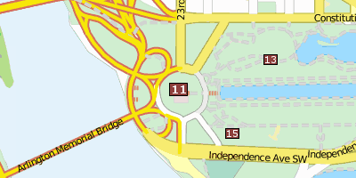 Stadtplan Lincoln Memorial Washington